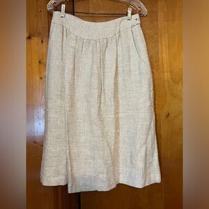 Vintage Liz Claiborne Ivory Acetate/Rayon Blend Lined Long Skirt - Sz 14